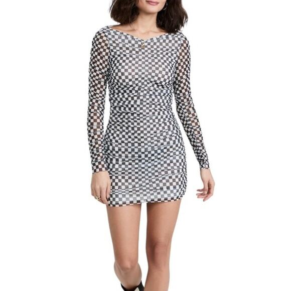 Baum Und Pferdgarten Juneaux Black Checkered Dress XXS - Picture 1 of 15
